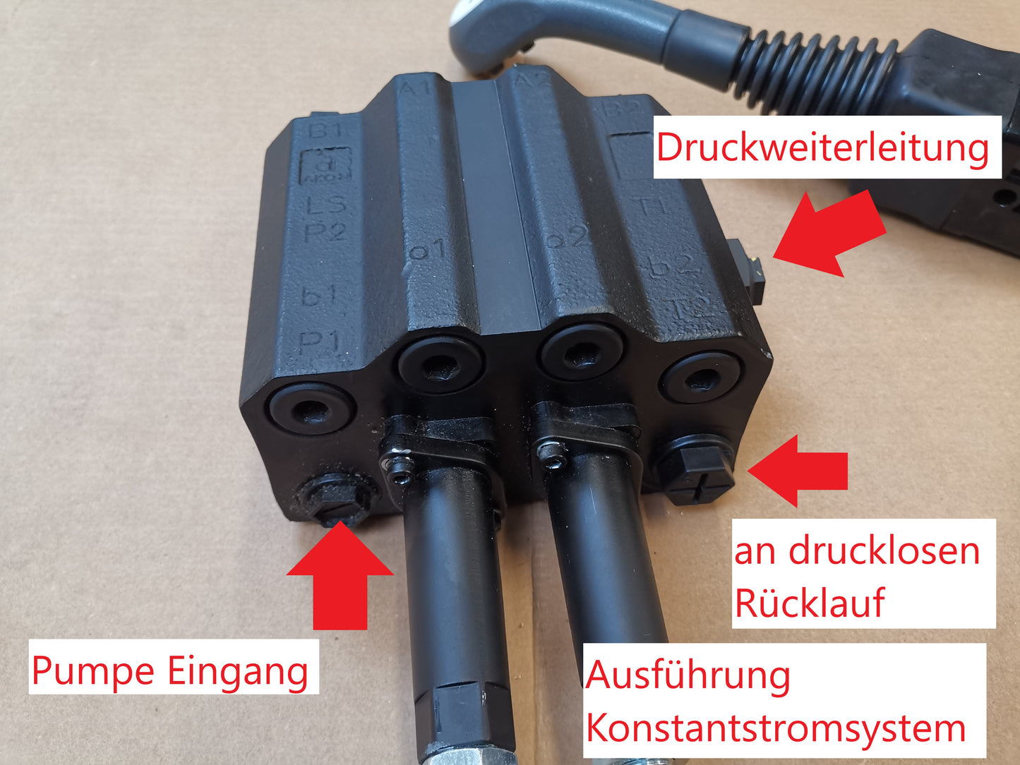 Konstantstromausführung Anschluss des Ventils