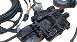 Electrically proportional monoblock valve in a complete set