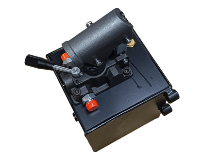 Handpumpe 25cm³ für doppeltwirkende Funktionen mit 5 Liter Tank – Grunemeyer Hydraulik