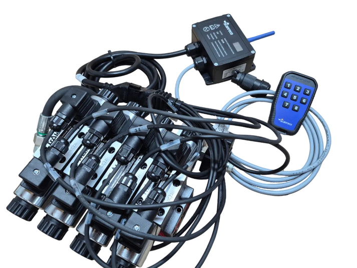 Bloc de commande 4 voies CETOP NG06 avec commande radio Scanreco ...