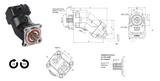 Inclined axis axial piston motor with outer bearing