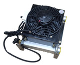 Refroidisseur d'huile échangeur de chaleur huile/air avec ventilateur, thermostat et interrupteur 12V/24V