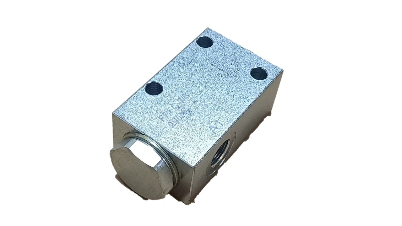 Hubbegrenzungsventil 3/8", in Grundstellung gesperrt, mit Rückschlagventil