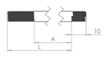 Stehbolzen M8 für Ventilverkettung