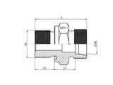 Screw-in fitting Metric thread on L-pipe fitting