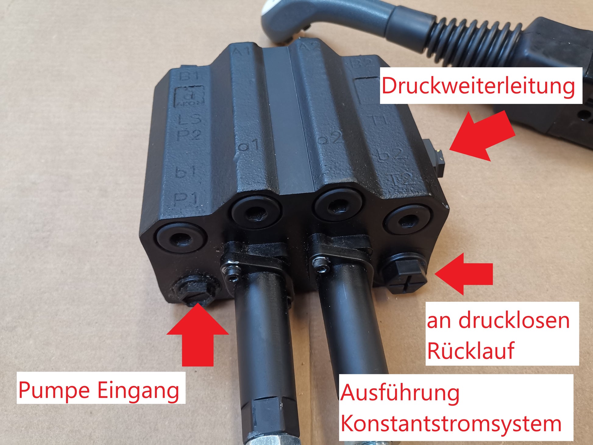 Konstantstromausführung Anschluss des Ventils