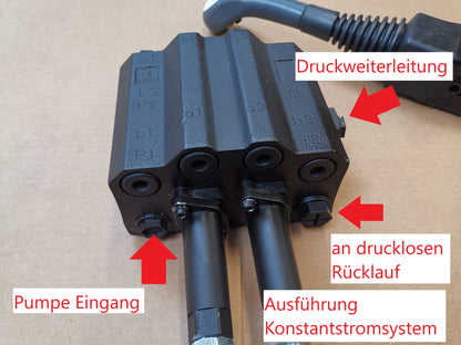 Konstantstromausführung Anschluss des Ventils