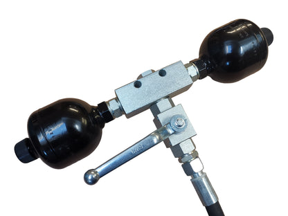 Detailansicht Dämpfer mit Kugelhahn