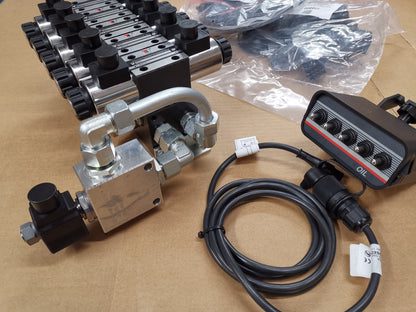 5 vie blocco di comando CETOP NG06 con scatola di comando OIL Box con interruttore a bilanciere