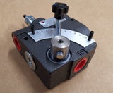 3-way flow control valve with pressure relief valve (excess tank)