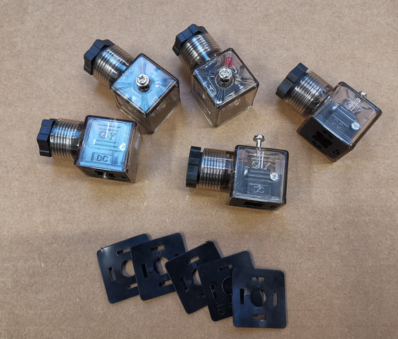 Pack of 5 LED magnetic plugs DIN 43650 SET DC 12/24V