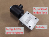 Elektrisch proportionales 3-Wege Stromregelventil mit Steuerung
