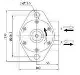 Hydraulic motor orbital motor MOMR cf. OMR (Danfoss)