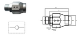 Straight swivel fitting 1/4" to 3/4"