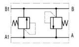 Double-acting pressure relief valve in the pipe housing