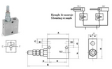 Pressure sequence valve 3/8" 50-250 bar